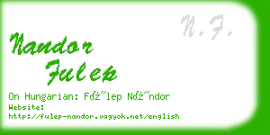 nandor fulep business card
